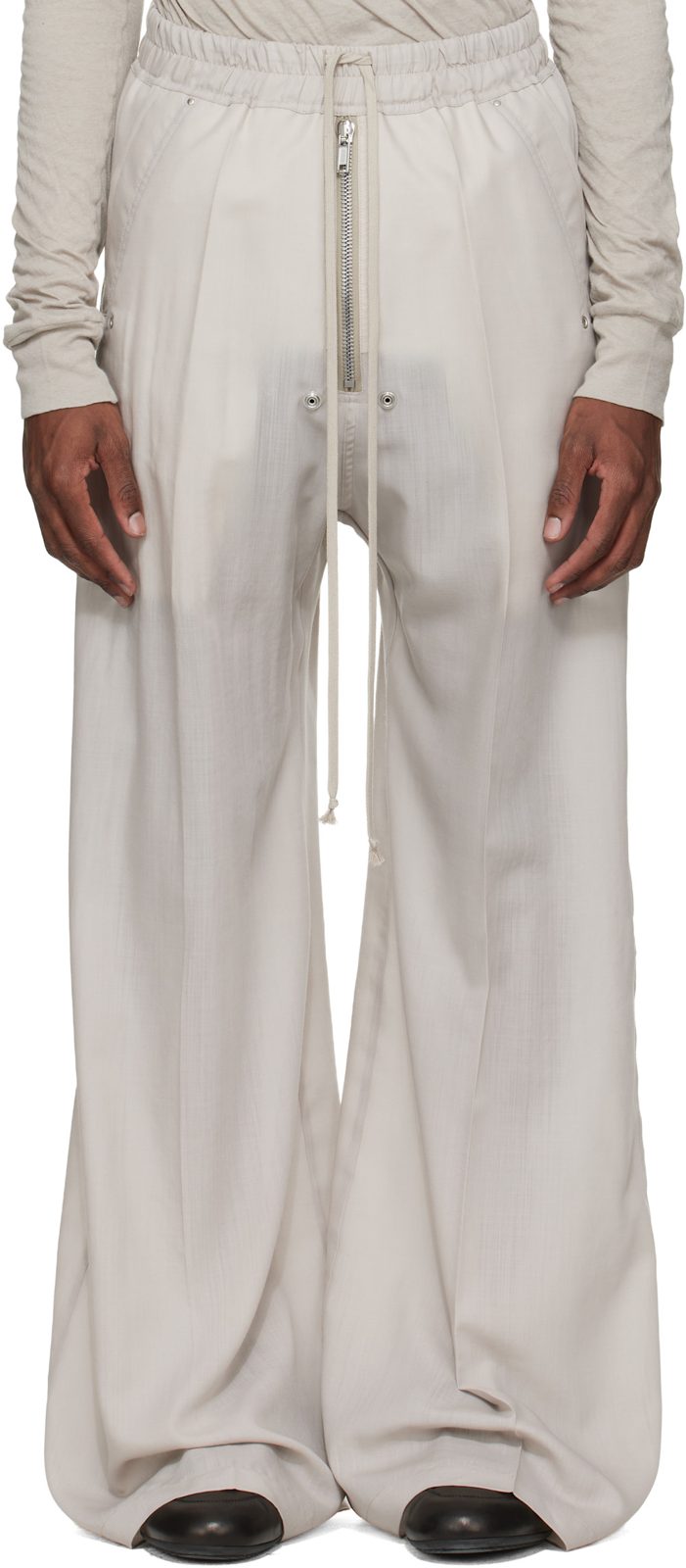 오프화이트 Temple Wide Bela Trousers 261232M191014