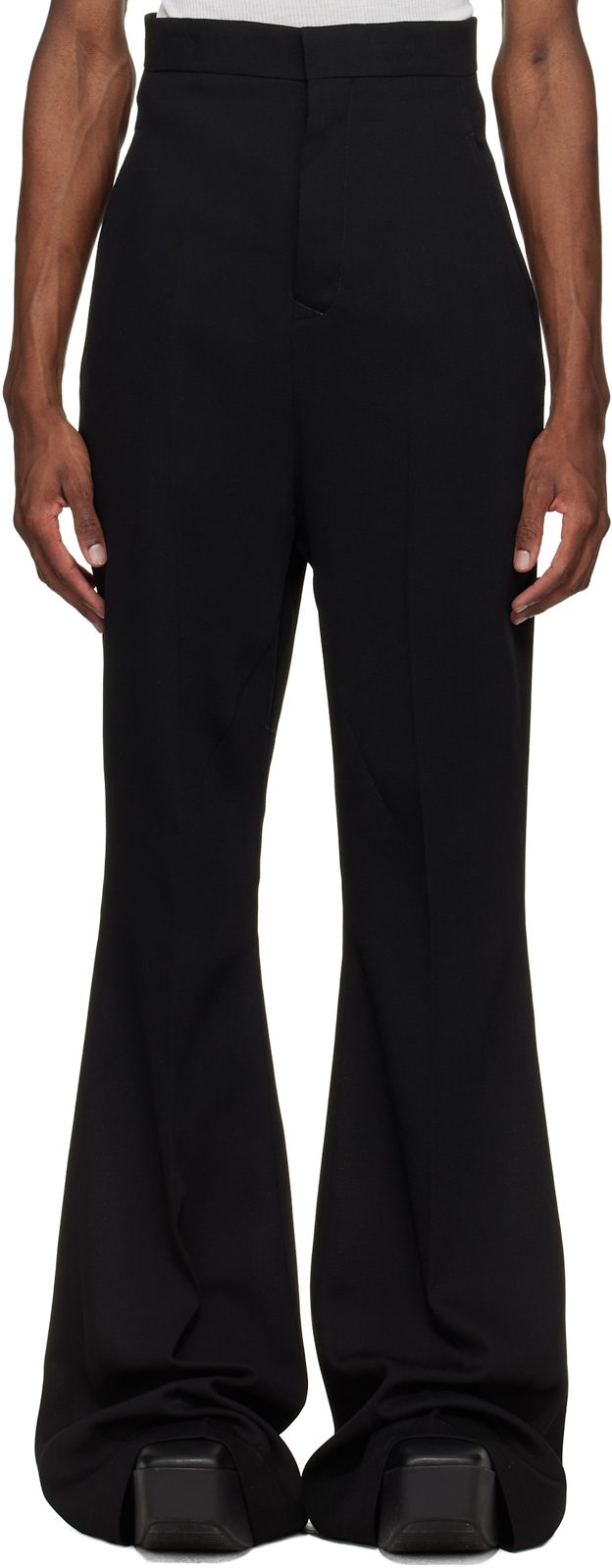 Black Temple Dirt Bolan Trousers 261232M191006