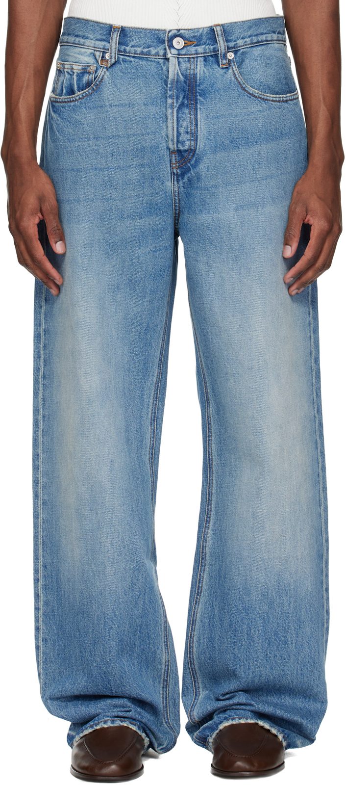 Blue The straight de-Nimes denim Jeans 261553M186000