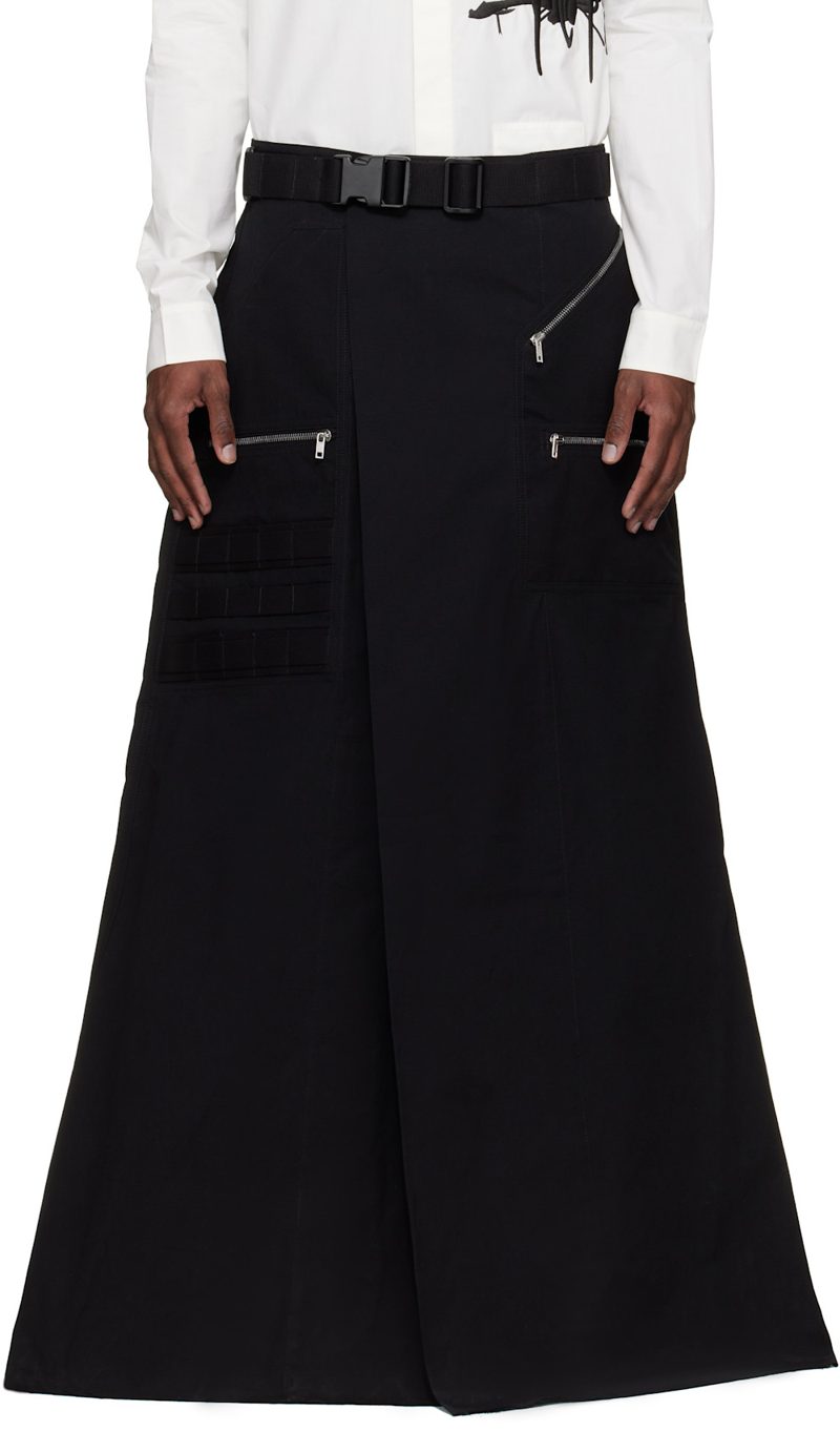 Black Temple Odetta Cargo Skirt 261232M186016