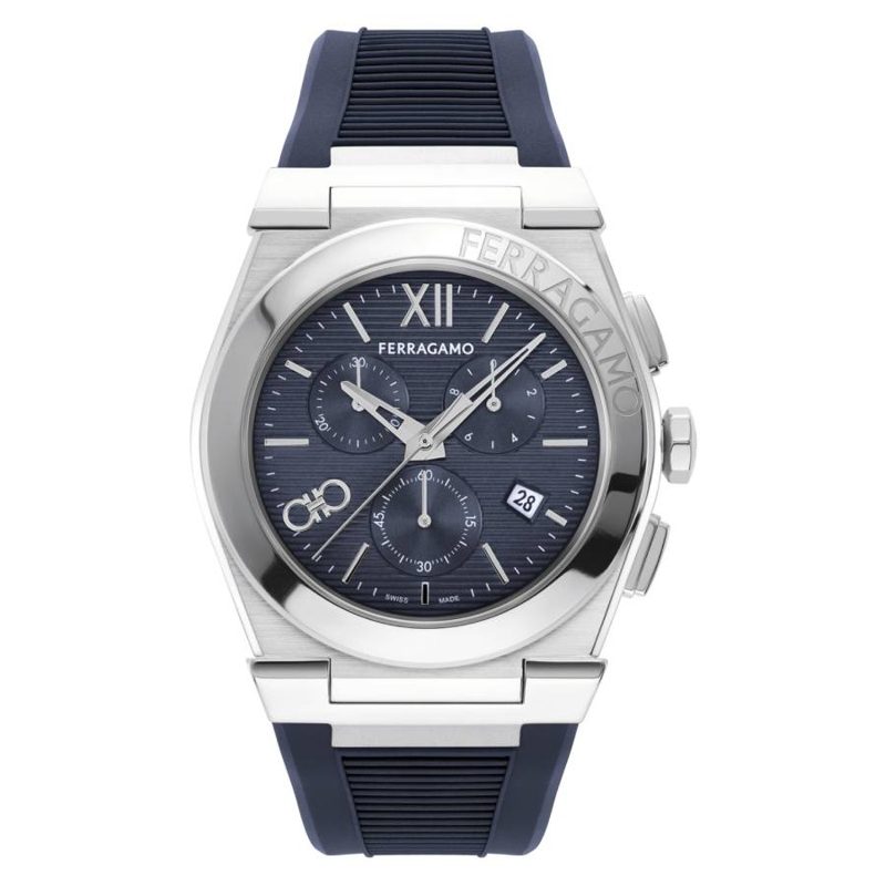 Vega Chrono Quartz Blue Dial Mens Watch SFMR00724