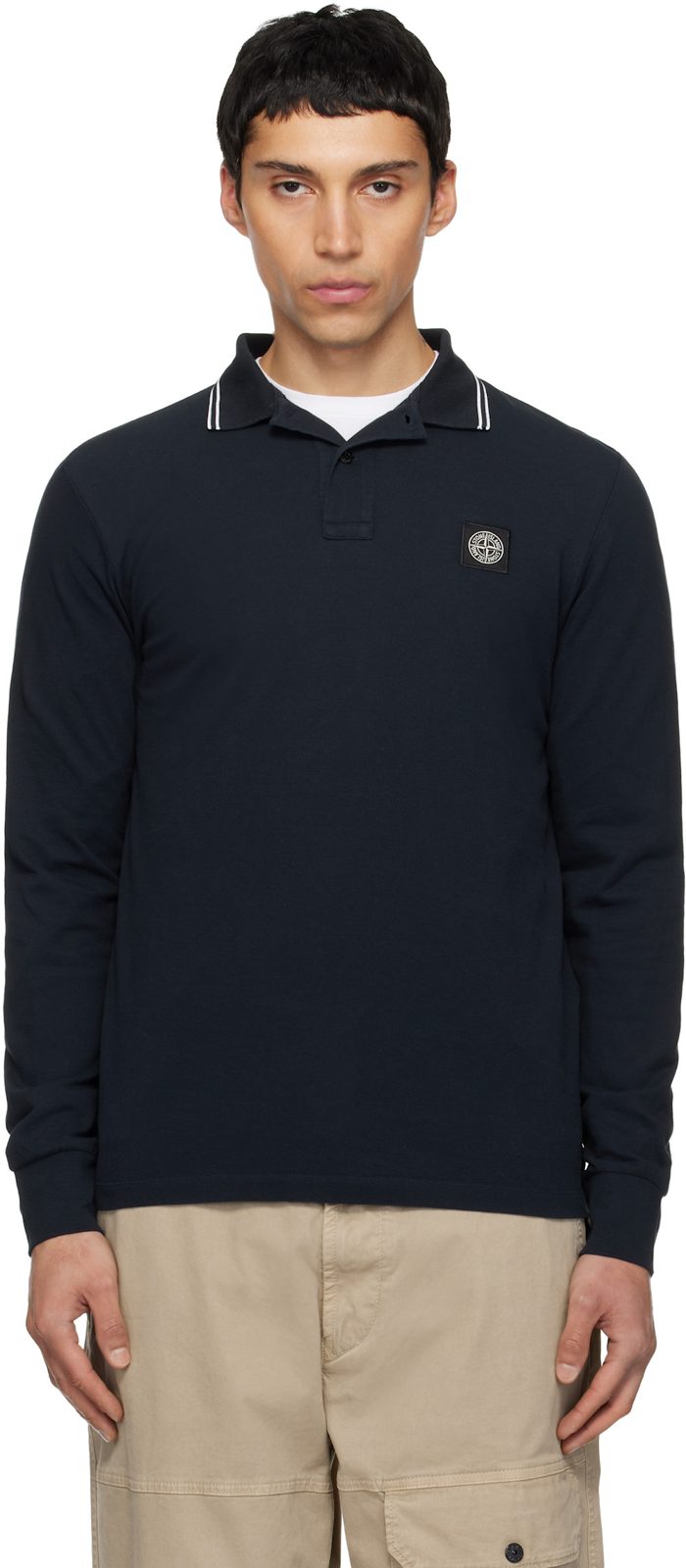 Navy 2200012 Organic Cotton Pique Polo 261828M212005
