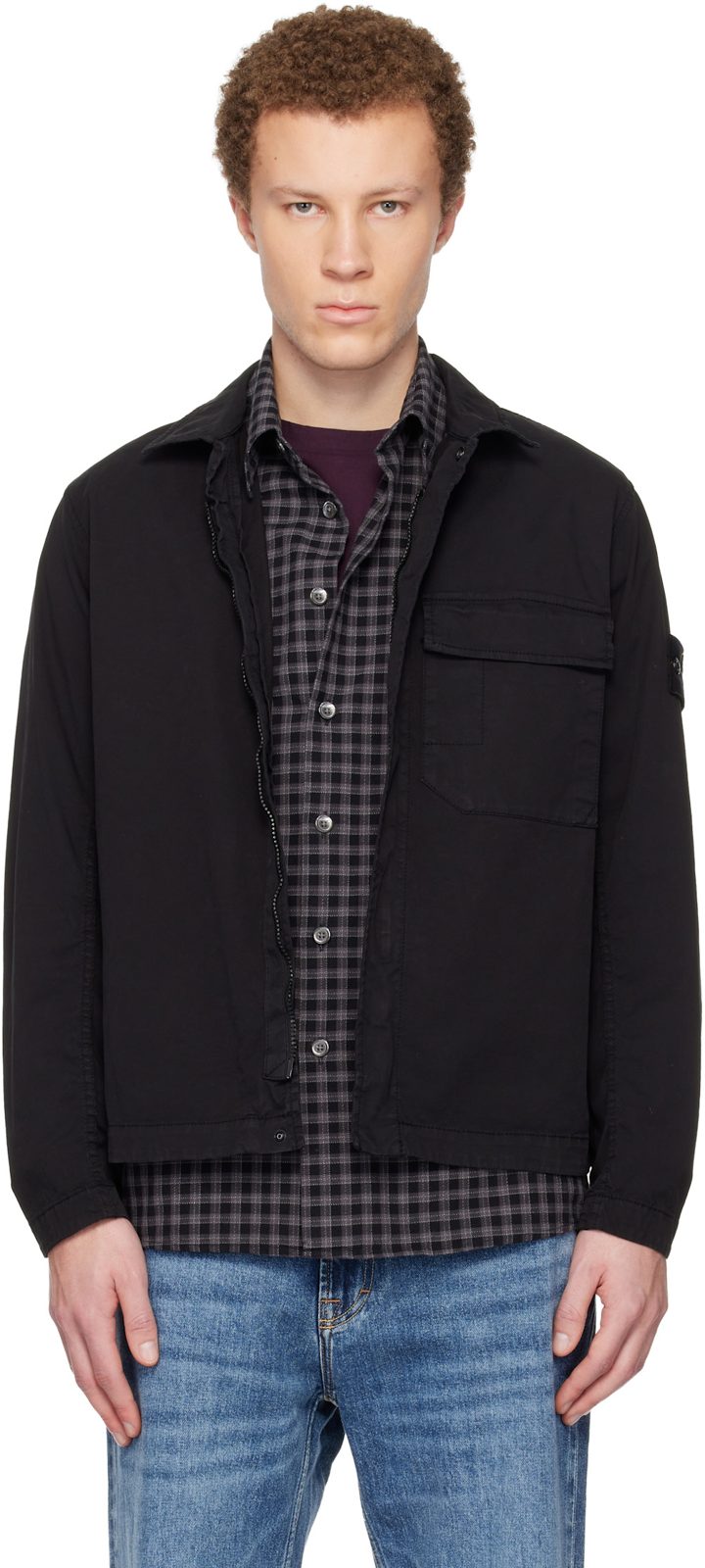 Black 1200013 Stretch Organic Cotton Twill Shirt 261828M192007