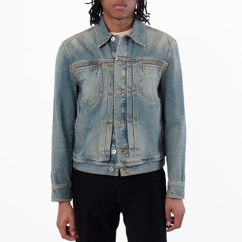 Spread Collar Trucker Denim Jacket