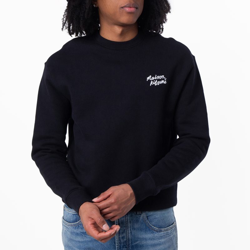 Maison Kitsune Embroidered Logo Cotton Sweatshirt,