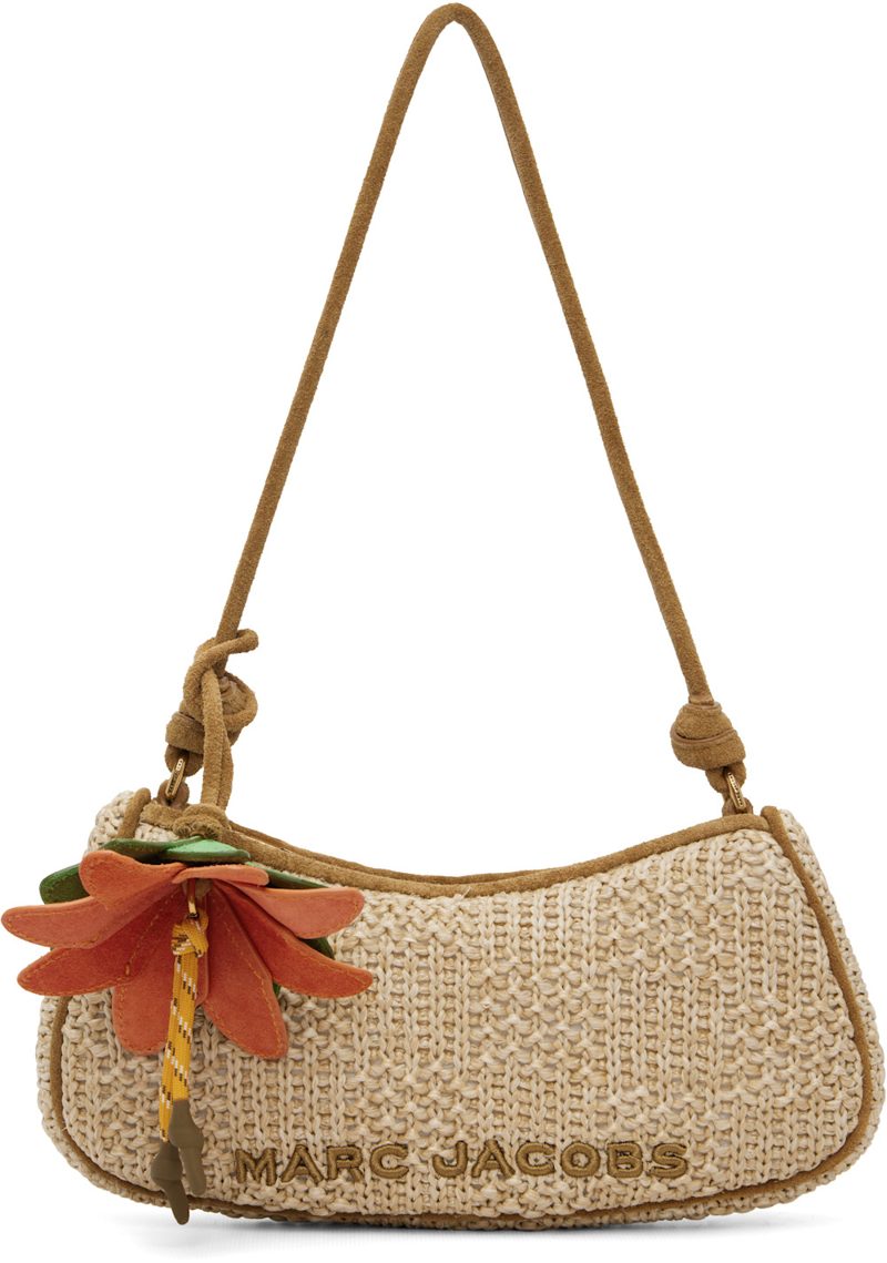 Beige The Summer Woven Charm Shoulder Bag 261190F048062