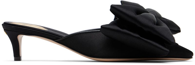 Garavani Black Yolande Satin Mules 261807F125009
