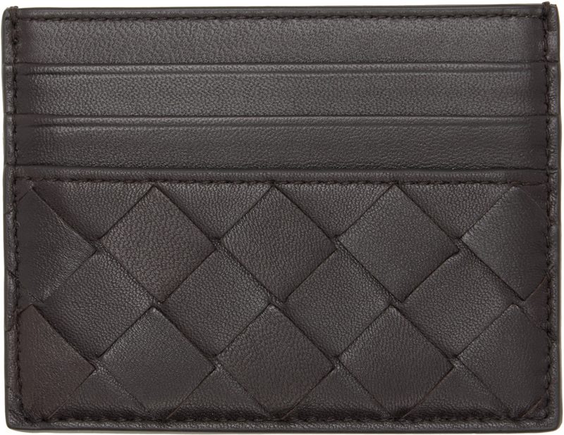 Brown Intrecciato Credit Card Holder 252798F037001