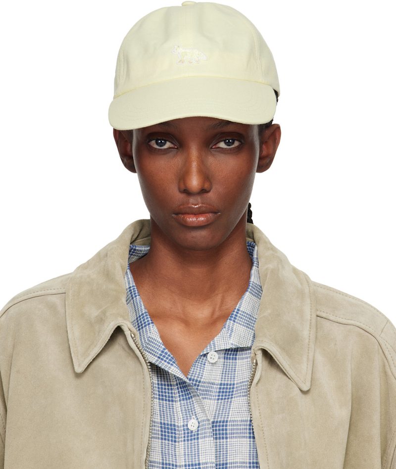 Maison Kitsune Yellow Baby Fox Cap 261389F016001