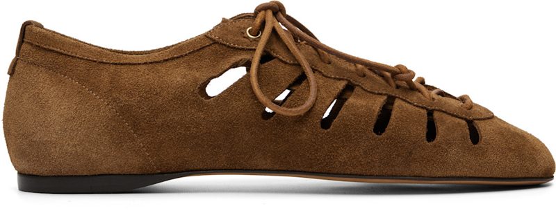 Brown Leyza Ballerina Flats 261600F128020