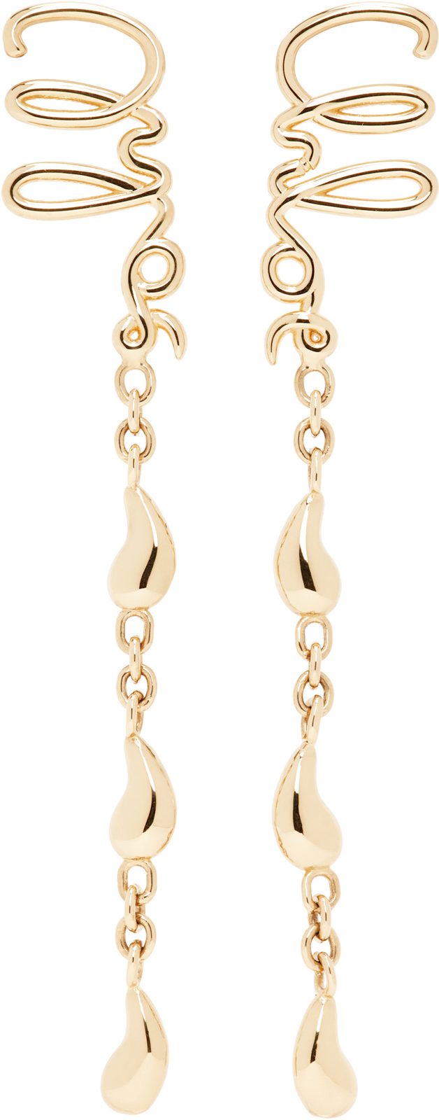 Gold The Chloe Iconic Dangling Earrings 251338F022001