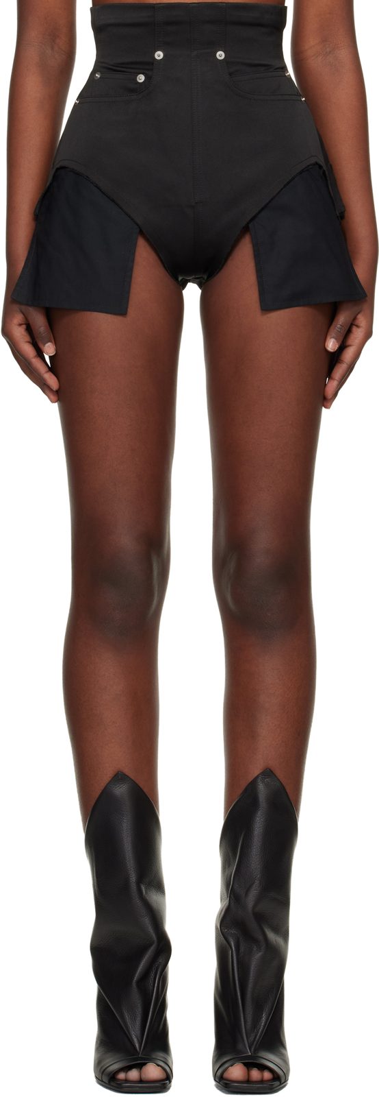 Black Temple Dirt Cutoffs Shorts 261232F088008
