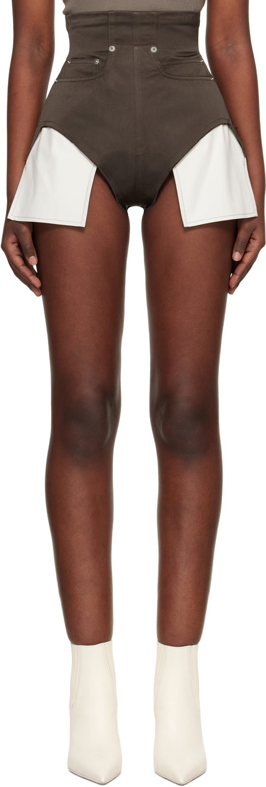 Brown Temple Dirt Cutoffs Shorts 261232F088010