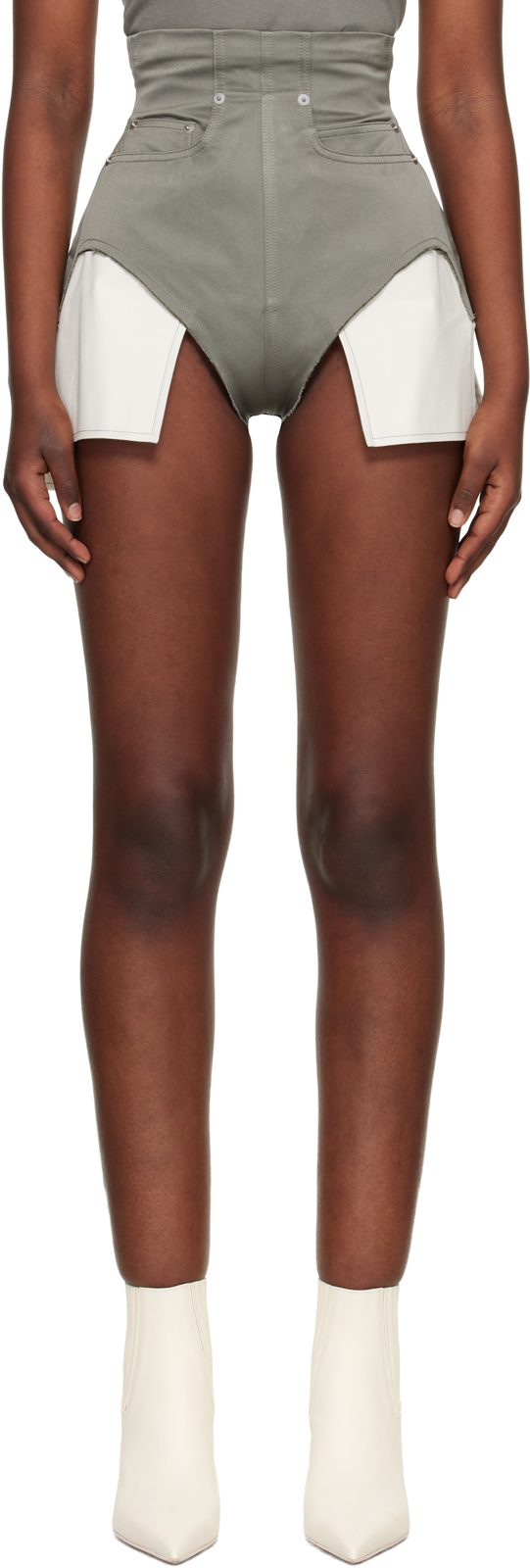 Gray Temple Dirt Cutoffs Shorts 261232F088009