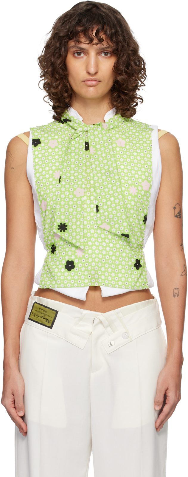 Green Stole Top 261188F111016