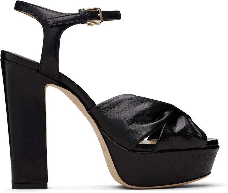 Black Heloise 120 Platform Sandals 261528F125035