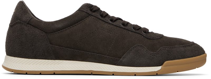 Brown Suede Sneakers 261085M237089