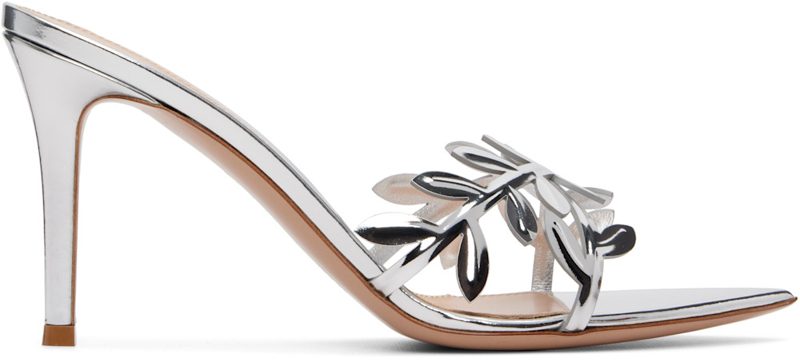 Silver Flavia Heeled Sandals 262090F125008
