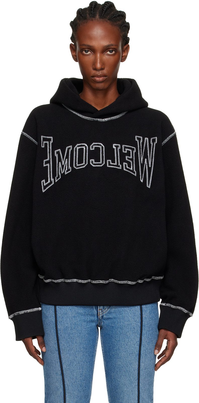 Black Welcome Hoodie 252188F097002