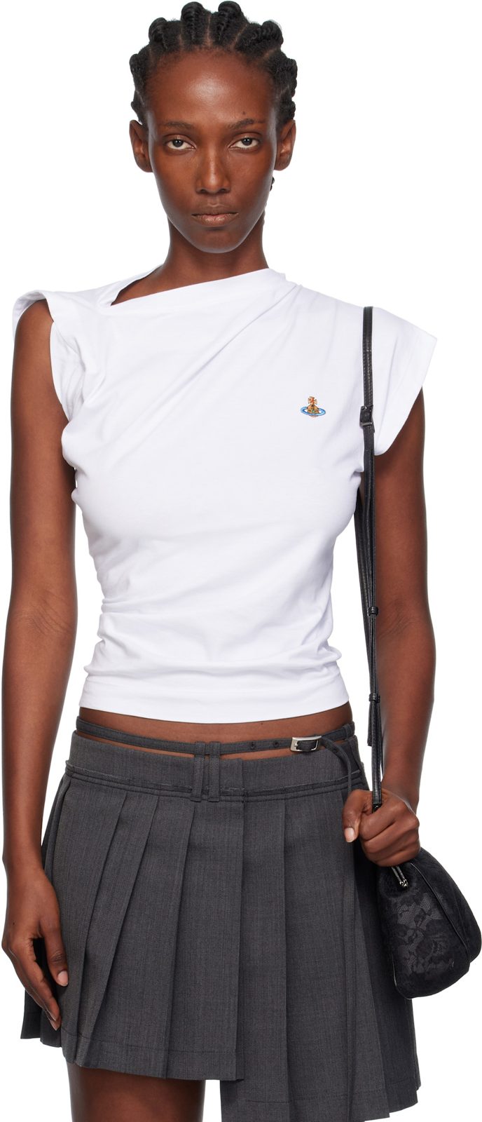 White Hebo T-shirt 252314F110017