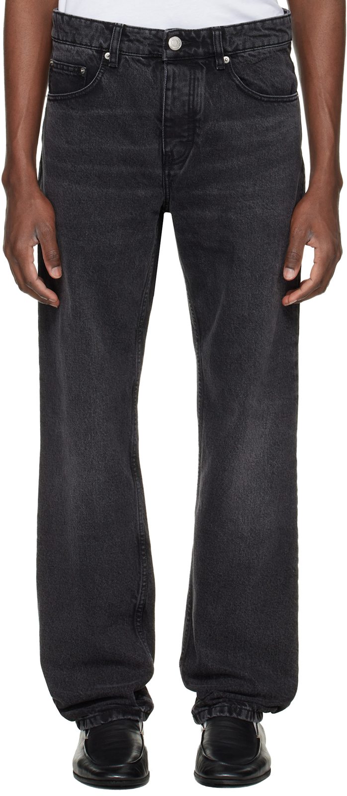 Black Cotton Classic Fit Jeans 261482M186003