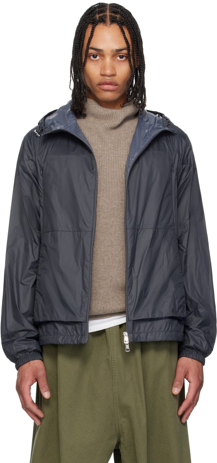 Gray Lamo Hooded Jacket 251111M180100