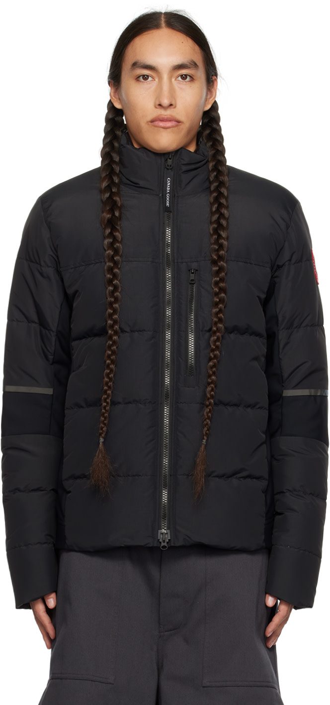 Black HyBridge Down Jacket 232014M178019