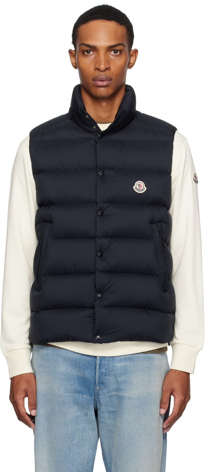 Navy Tibb Down Vest 252111M178038