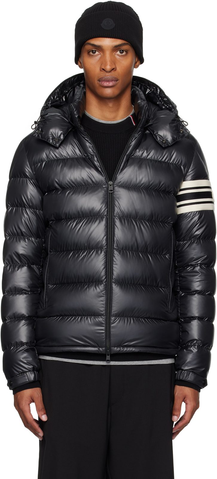 Black Landre Down Jacket 252111M178032