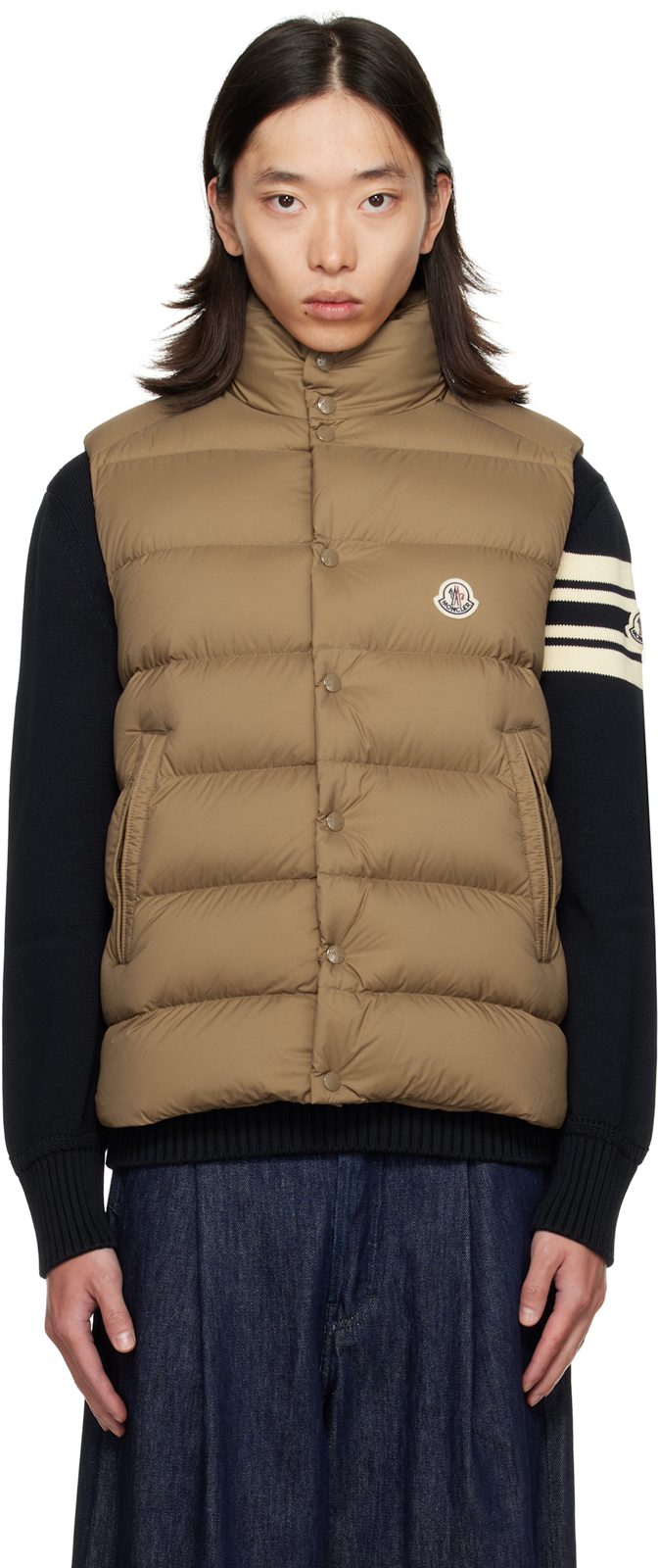 Beige Tibb Down Vest 252111M178039