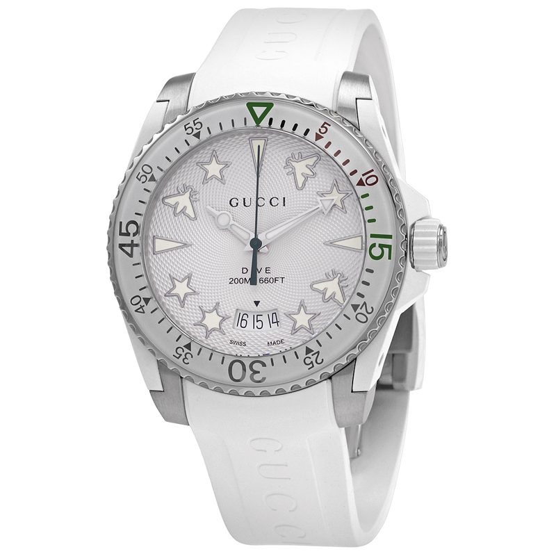 Dive Watch Quartz White Dial Mens Watch YA136337