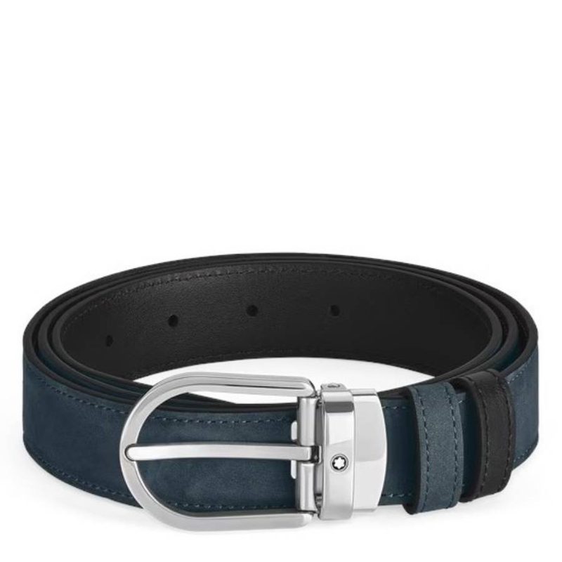 Montblanc Reversible Leather Horseshoe Belt