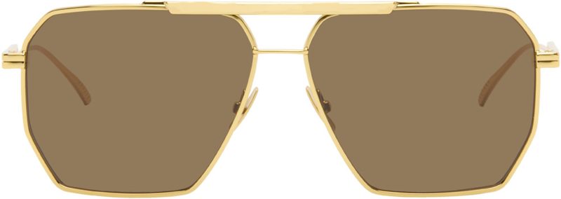 Gold Classic Aviator Sunglasses 261798F005041