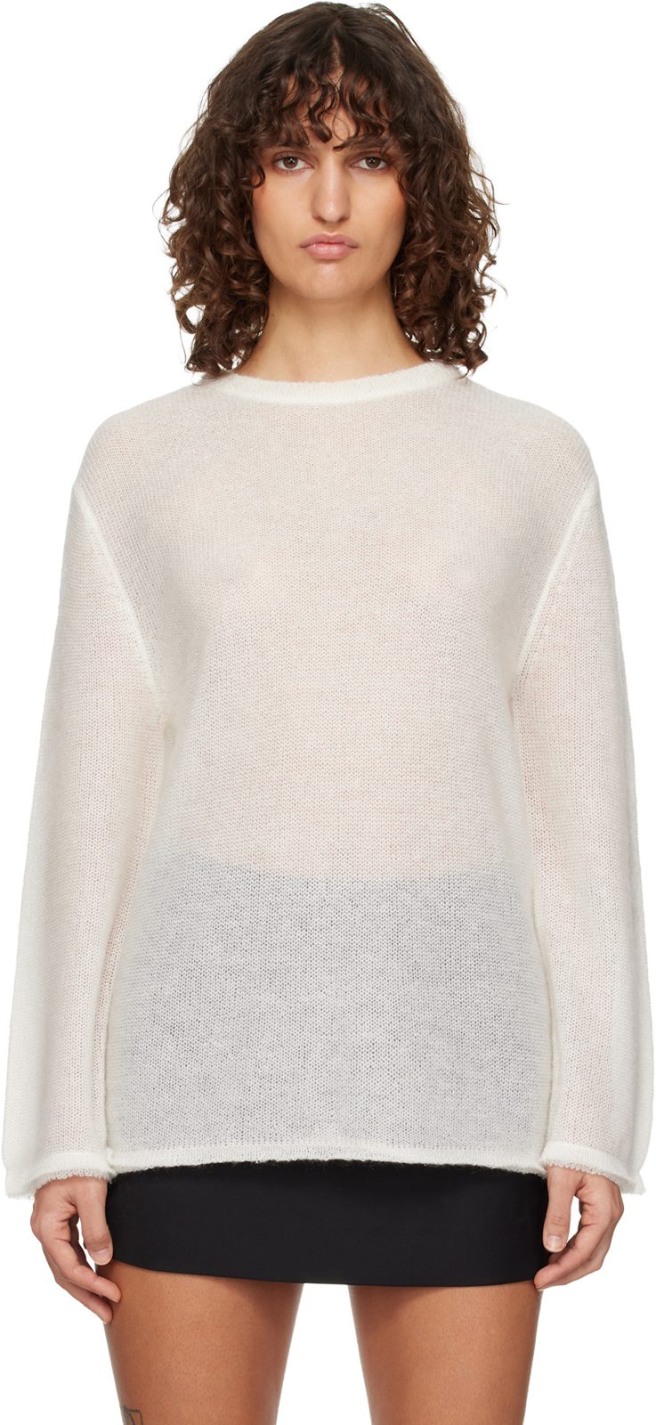 TOTEME [오프화이트] Long Open Weave Knit Sweater 261771F096008