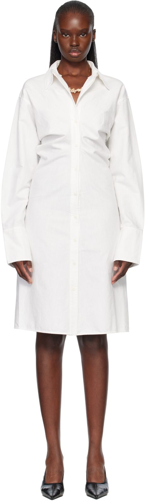TOTEME [오프화이트] Slouch Cotton Shirt Midi Dress 261771F054016