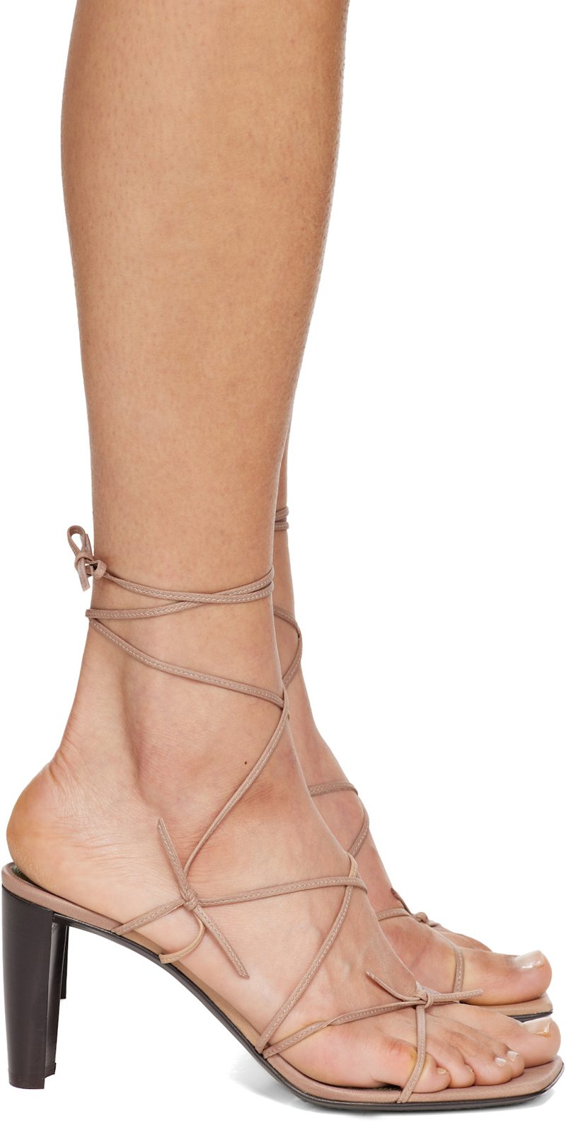 Beige Mignon 80MM Heeled Sandals 261646F125000