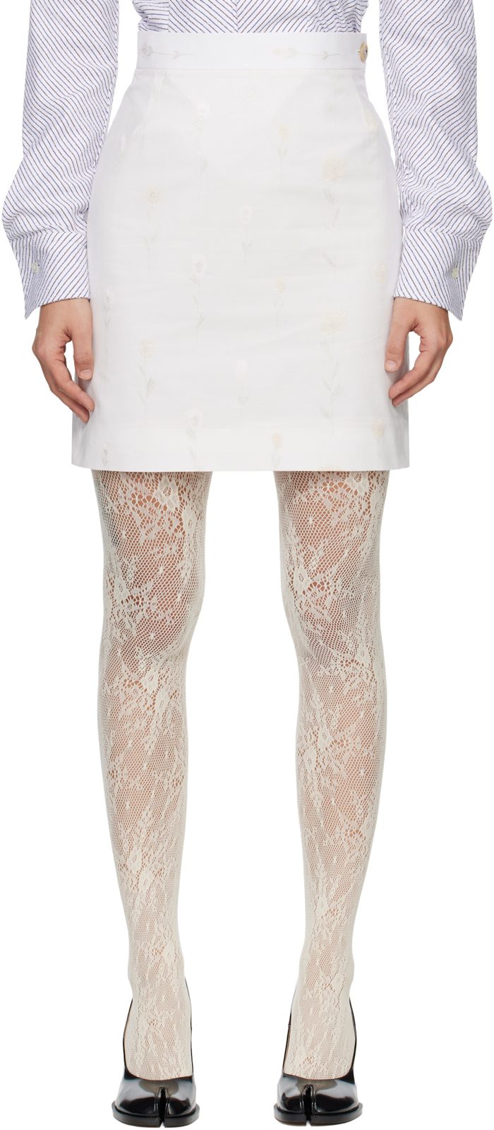White Crotch 45 Miniskirt 261314F090018