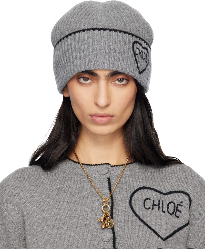 Gray The Chloe Encoeur Beanie 261338F014000