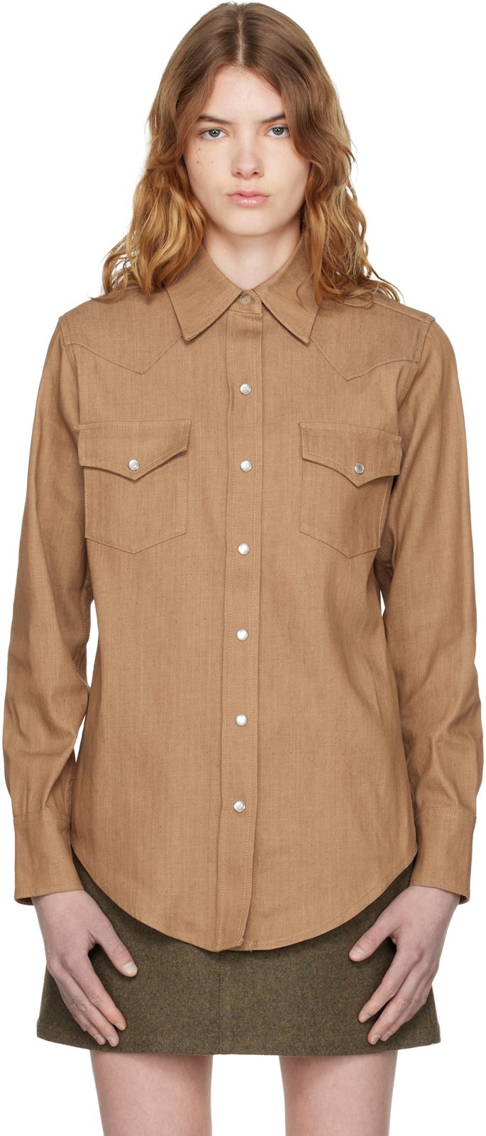 Brown Western Shirt 261252F109005