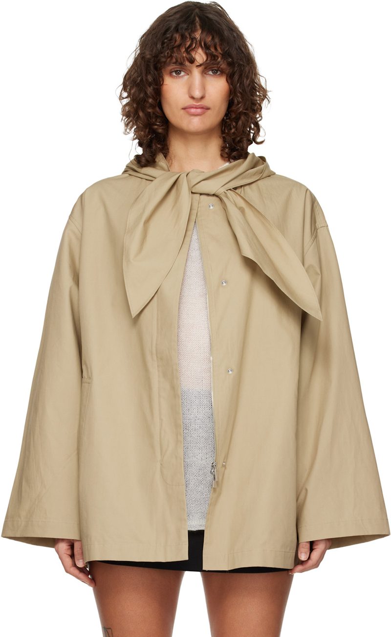 TOTEME Beige Technical Scarf Jacket 261771F063005