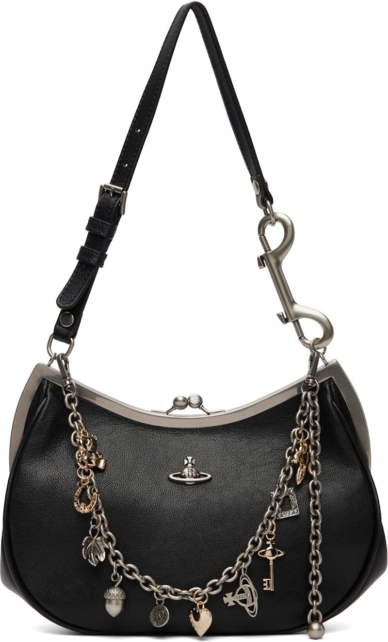 Black Charm Frame Bag 261314F048105