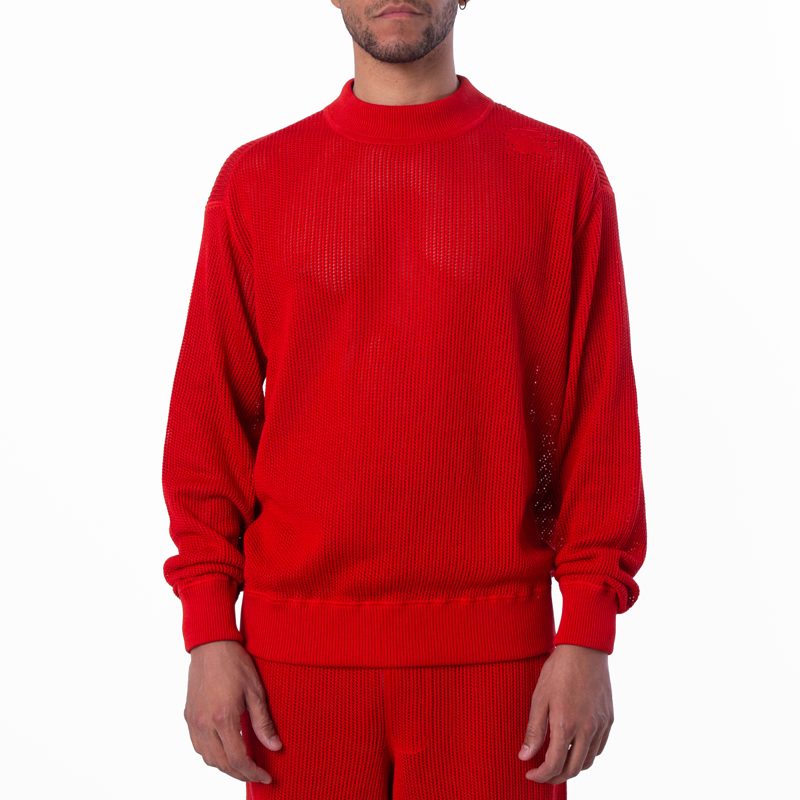 EKD Silk Cotton Mesh Sweater_Pillar