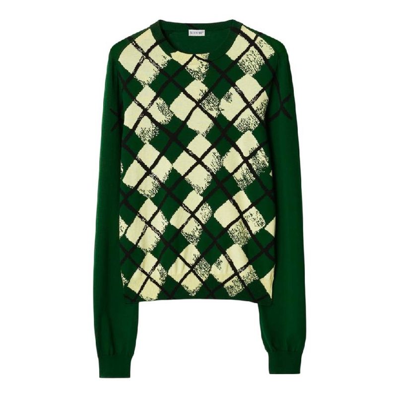 Argyle Crewneck Cotton Sweater_Ivy