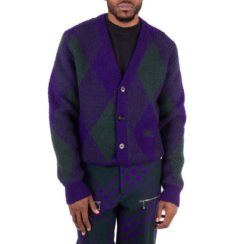 Argyle-Pattern Wool Cardigan_Royal Ip Pattern