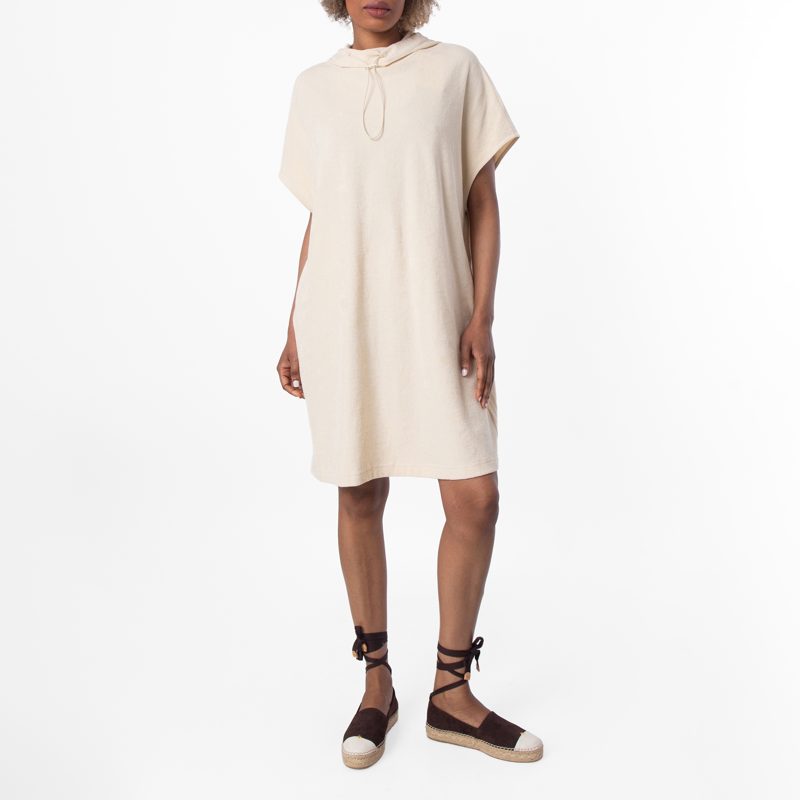 Womens Towelling Hooded Cotton Dress_Calico