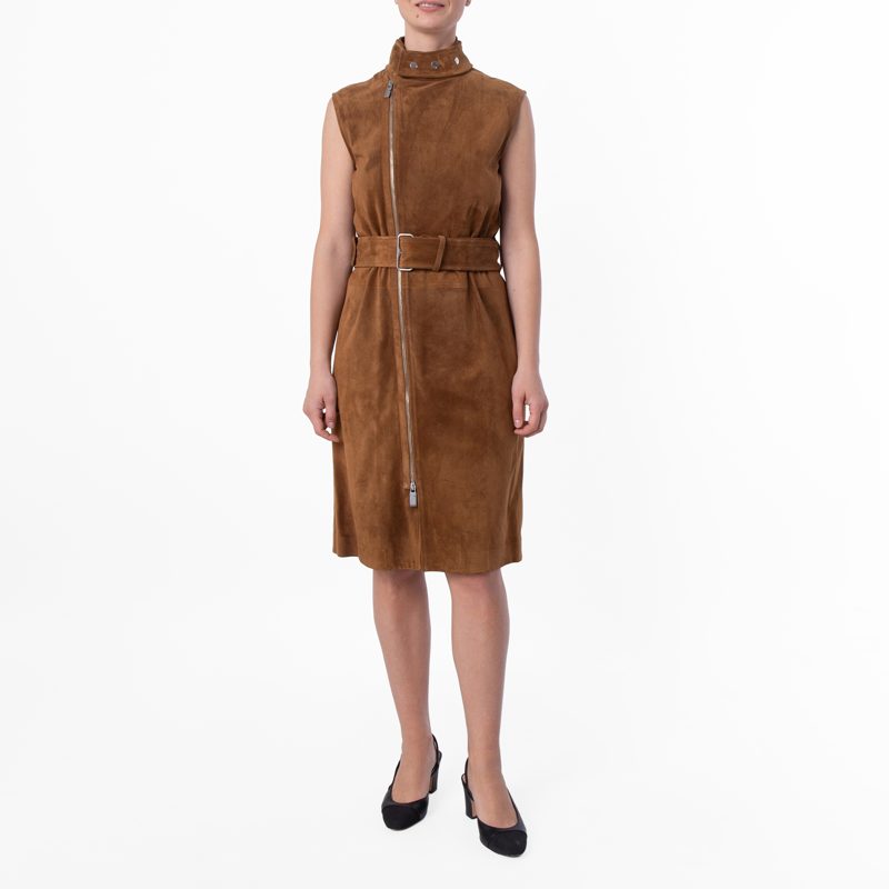 Suede Sleeveless Dress_Hazel