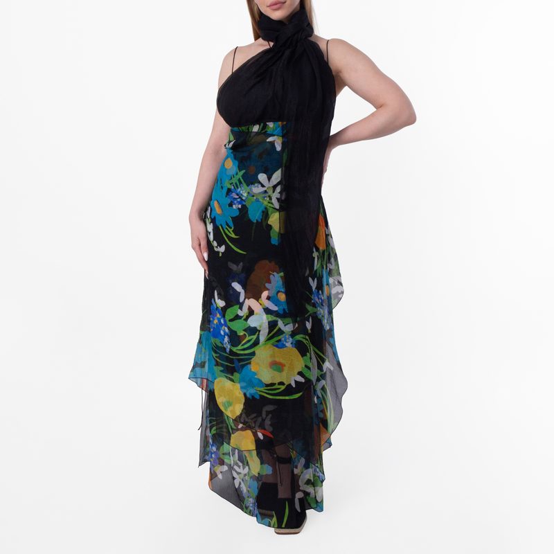 Floral Garden Silk Blend Dress_Topaz Ip Pat