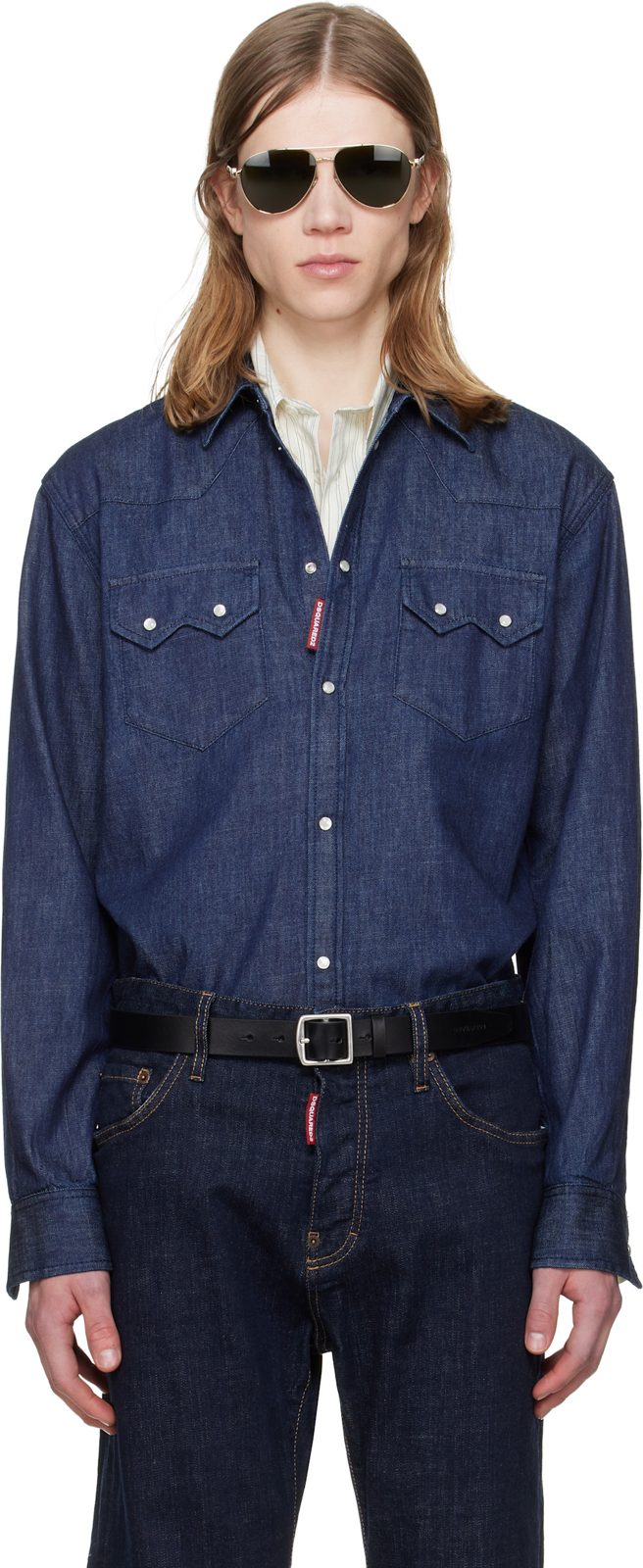Blue Twin Peaks Denim Shirt 261148M192005