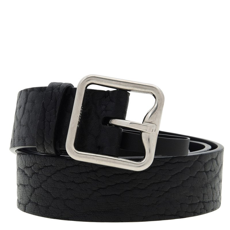 Leather B Buckle Belt_Black