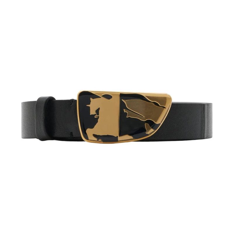 Womens Leather Shield EKD Belt_Slate